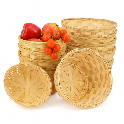 Handgeflochtene Bambus Obstkörbe Set