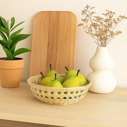 3er Set Handgeflochtene Bambus Servierkörbe