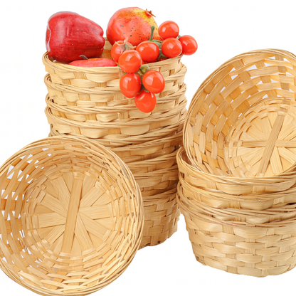 Handgeflochtene Bambus Obstkörbe Set