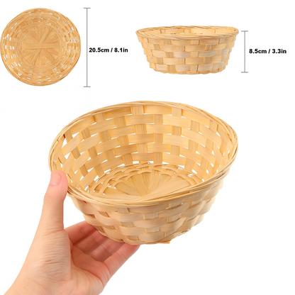 Handgeflochtene Bambus Obstkörbe Set
