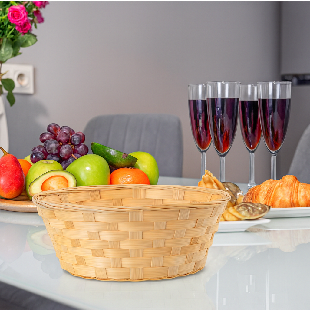 Handgeflochtene Bambus Obstkörbe Set