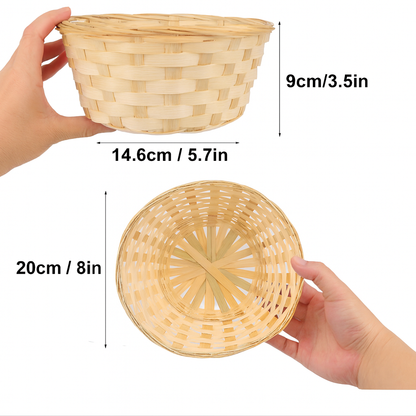 Runde Bambus Servierschalen Set – 10 Stück